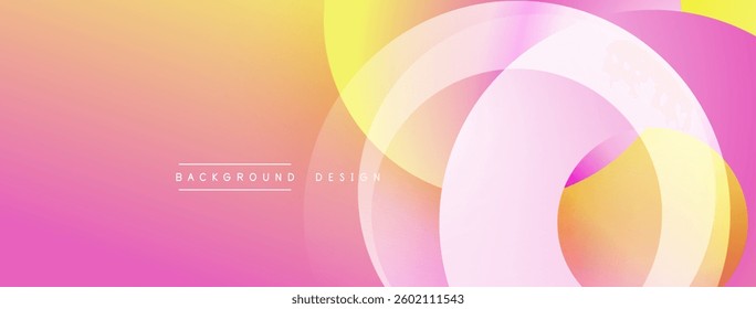Abstract composition with layered circular elements, blending gradients and soft transitions, creating a sense of depth, motion, and visual harmony