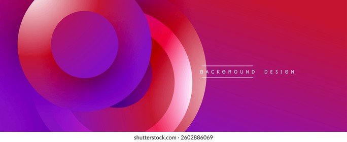 Abstract composition with layered circular elements, blending gradients and soft transitions, creating a sense of depth, motion, and visual harmony