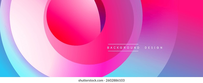 Abstract composition with layered circular elements, blending gradients and soft transitions, creating a sense of depth, motion, and visual harmony