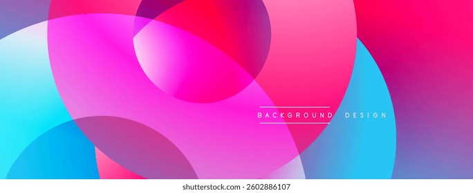 Abstract composition with layered circular elements, blending gradients and soft transitions, creating a sense of depth, motion, and visual harmony