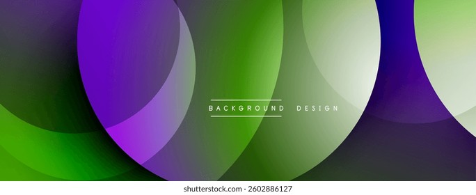 Abstract composition with layered circular elements, blending gradients and soft transitions, creating a sense of depth, motion, and visual harmony