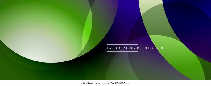 Abstract composition with layered circular elements, blending gradients and soft transitions, creating a sense of depth, motion, and visual harmony