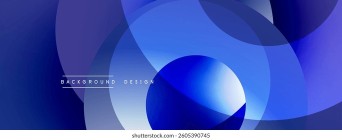 Abstract composition with layered circular elements, blending gradients and soft transitions, creating a sense of depth, motion, and visual harmony