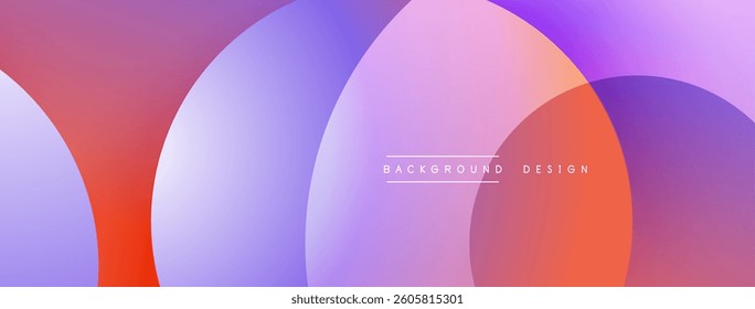 Abstract composition with layered circular elements, blending gradients and soft transitions, creating a sense of depth, motion, and visual harmony