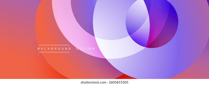 Abstract composition with layered circular elements, blending gradients and soft transitions, creating a sense of depth, motion, and visual harmony