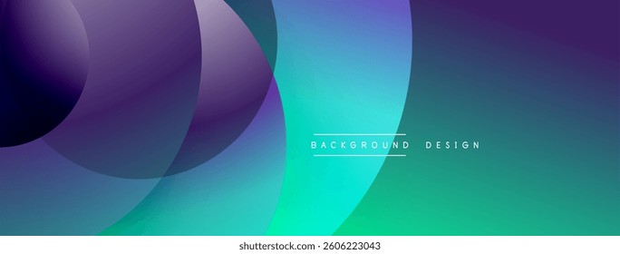 Abstract composition with layered circular elements, blending gradients and soft transitions, creating a sense of depth, motion, and visual harmony