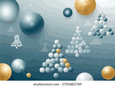 Composición Abstractas de esferas estratificadas y Formas geométricas en 