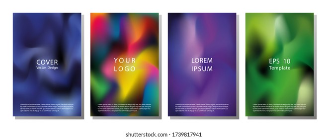 Composición abstracta. Presentación de carátula, plantillas de portada de libros. conjunto de diseño de aplicaciones móviles vibrante que combina una plantilla de color dúo brillante.