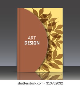 Abstract composition, leaves theme, autumn events advertisement card, sale flyer, brochure title sheet, biological carving, botanical print, eco design, ecological mode, EPS 10 vector illustration