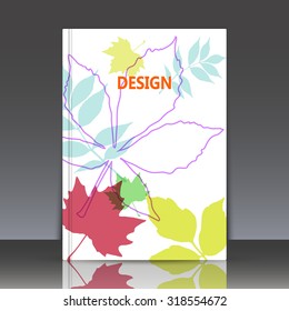 Abstract composition, leaves theme, autumn event advertisement card, seasonal sale flyer, botanical print, eco design, ecological mode, environment care, EPS 10 vector illustration