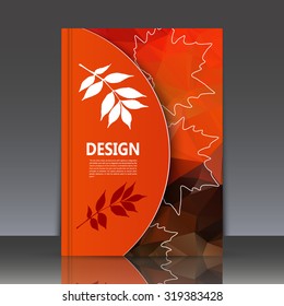 Abstract composition, leaves theme, autumn events advertisement card, seasonal sale flyer collection, biological carving, botanical print, eco design, ecological mode, EPS 10 vector illustration  
