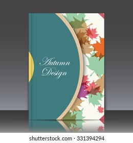 Abstract composition, leaves theme, autumn event advertisement card, seasonal sale flyer, biological carving, botanical print, eco design, ecological mode, environment care, EPS 10 vector illustration