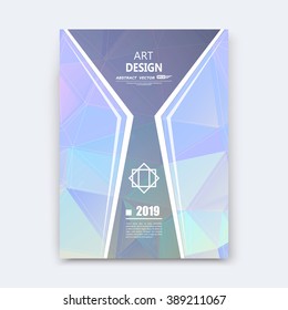 Abstract composition, lilac polygonal font texture, figure part construction, a4 brochure title sheet, creative moon stone facets icon, commercial logo surface, firm banner form, EPS 10 flier fiber