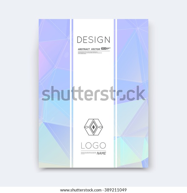 Abstract composition, lilac polygonal stripe font\
texture, square part construction, white a4 brochure title sheet,\
creative figure icon, commercial logo surface, firm banner form,\
EPS 10 flier fiber