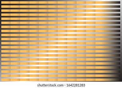 Abstract composition of linear groups of colored, gradient, horizontal rectangles on a light, gradient background. Vector image.