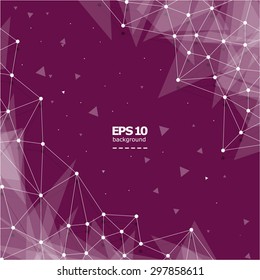 Abstract composition, lines and dots, burgundy, background, EPS 10 vector illustrations