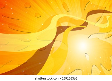 Abstract composition with lines, stars, and curves