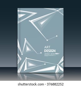 Abstract composition, linking lines font texture, white dots connection, vitrage plexus, gray a4 brochure title sheet, creative figure, logo banner form, flyer fiber, elegant surface, EPS10 backdrop