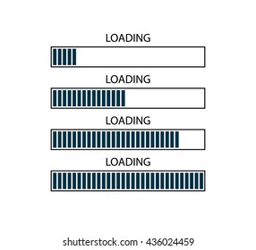 Abstract composition. Loading bar element icon. Creative web design download timer. Users completion indicator. White background, black cluster lines. Uploading speed symbol. Internet page progress