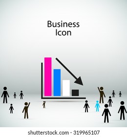 Abstract composition, manage human resources, working people, reduction diagram, decline, business backdrop, logo, news article, global communication, world economy crisis, EPS 10 vector  

