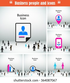 Abstract composition, manage human resources, working people icon set, business backdrop, company visual logo, news article, concern head, company president, legal power, boss, EPS10 illustration
