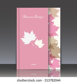 Abstract composition, maple-leaf theme, autumn event advertisement card, sale flyer, brochure title sheet, biological carving, botanical print, eco design, ecological mode, EPS 10 vector illustration