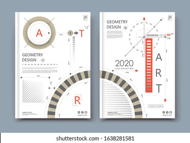 Abstract composition. Math science text frame surface. A4 brochure cover design. Title sheet model set. Patch geometric shapes icon. Modern vector front page. Ad banner form texture. Flier fiber font