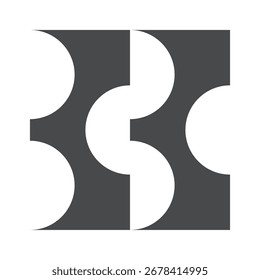 Abstract composition minimal geometric print