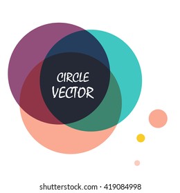 Abstract composition. Minimalistic fashion backdrop design. Colored circle figure icon. Burgundy, rosy, blue sphere font texture. Creative white banner. Bubbles connection flyer fiber. Vector art.