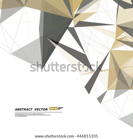 Abstract composition. Minimalistic fashion backdrop design. Black, white polygonal figure icon. Triangle font texture. Creative banner. Angle connection fiber. Linking lines ornament. Stock vector art