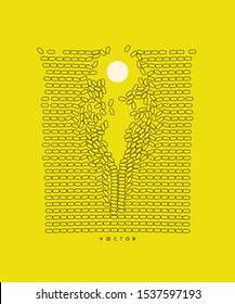 Composición abstracta de un estilo de arte moderno. Diseño para tarjeta, invitación o afiche.
