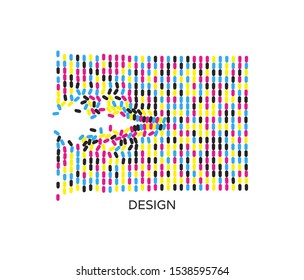 Abstract composition of a modern art style. Design for card, invitation or poster.