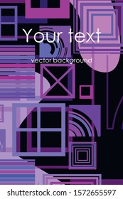 Abstract composition. Modern vector front page art. Round figure icon. Ad flyer