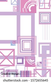 Abstract composition. Modern vector front page art. Round figure icon. Ad flyer