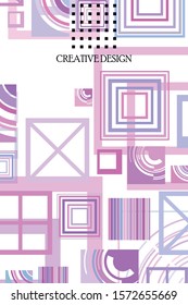 Abstract composition. Modern vector front page art. Round figure icon. Ad flyer