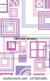 Abstract composition. Modern vector front page art. Round figure icon. Ad flyer