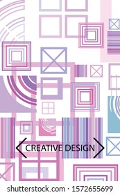 Abstract composition. Modern vector front page art. Round figure icon. Ad flyer