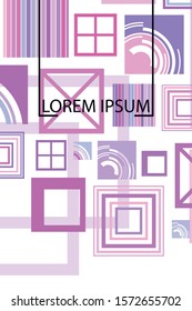 Abstract composition. Modern vector front page art. Round figure icon. Ad flyer