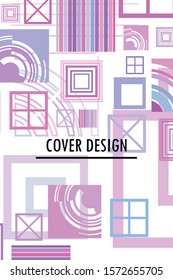 Abstract composition. Modern vector front page art. Round figure icon. Ad flyer