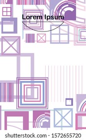 Abstract composition. Modern vector front page art. Round figure icon. Ad flyer