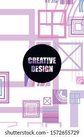 Abstract composition. Modern vector front page art. Round figure icon. Ad flyer
