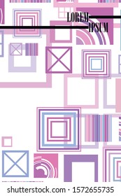 Abstract composition. Modern vector front page art. Round figure icon. Ad flyer