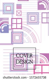 Abstract composition. Modern vector front page art. Round figure icon. Ad flyer