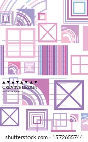 Abstract composition. Modern vector front page art. Round figure icon. Ad flyer