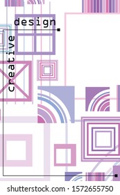 Abstract composition. Modern vector front page art. Round figure icon. Ad flyer