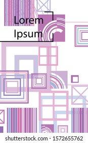 Abstract composition. Modern vector front page art. Round figure icon. Ad flyer