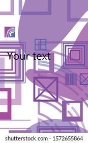 Abstract composition. Modern vector front page art. Round figure icon. Ad flyer