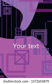 Abstract composition. Modern vector front page art. Round figure icon. Ad flyer