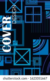 Abstract composition. Modern vector front page art. Round figure icon. Ad flyer