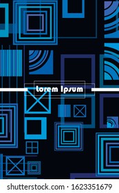 Abstract composition. Modern vector front page art. Round figure icon. Ad flyer